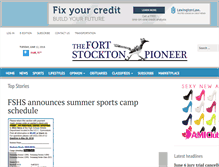 Tablet Screenshot of fortstocktonpioneer.com